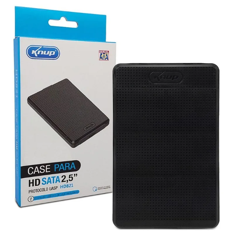 Gaveta Para Hd 2.5 Knup, Usb 3.0, Preto - Kp-hd821 - KNUP