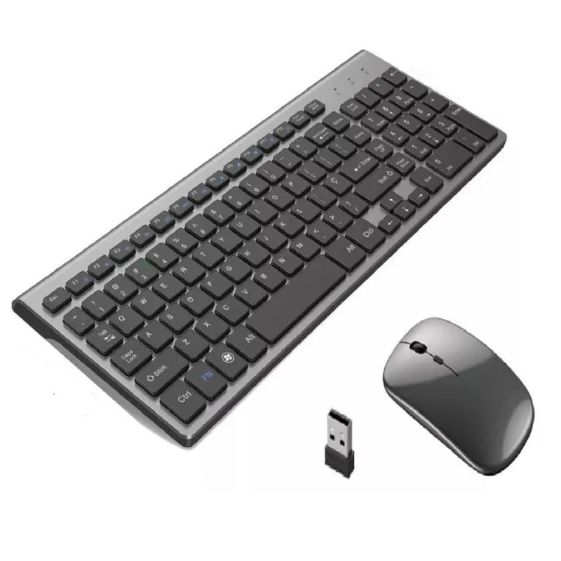 Kit Teclado e Mouse Wifi 2.4Ghz Slim Com Bateria Interna TE150