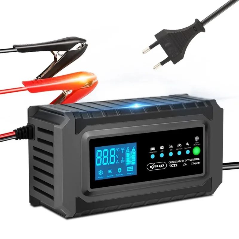 Carregador De Bateria Automotiva Inteligente 200w 12v 24v