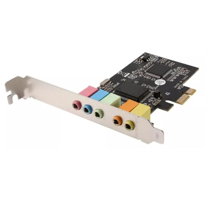 Placa De Som Pcie Pci-e X1 - 4.1 Canais Chip 32/64 Bits 48khz