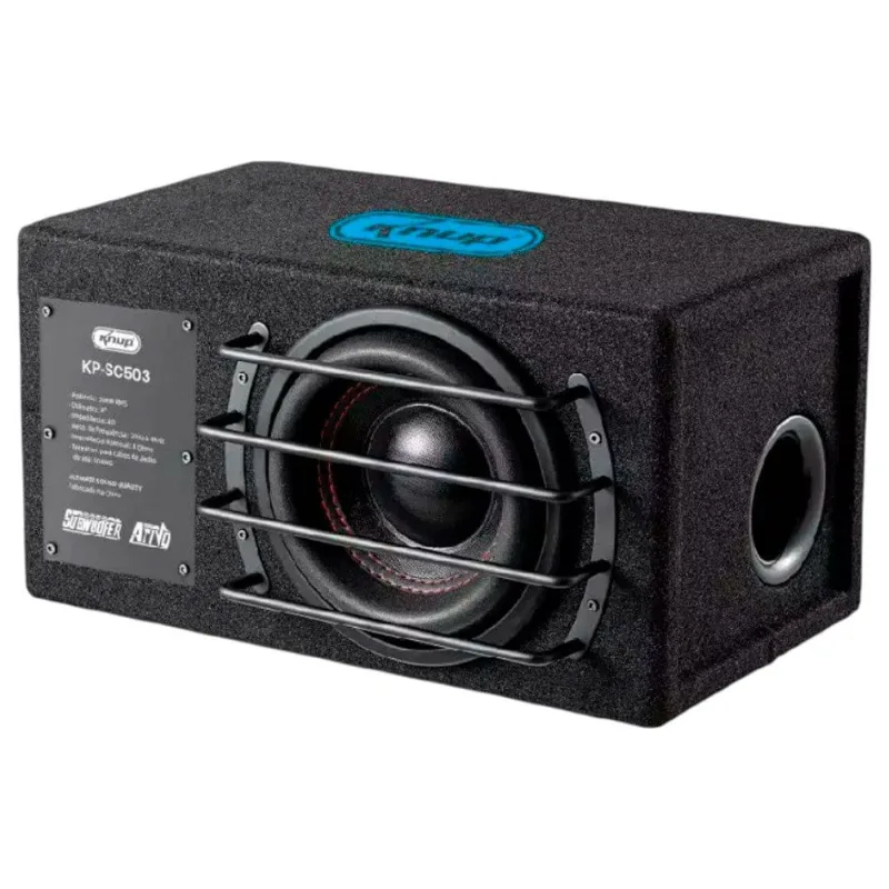 Caixa De Som Subwoofer Ativo Knup 8" 300W RMS Com Controle KP-SC503 (MP) - KNUP
