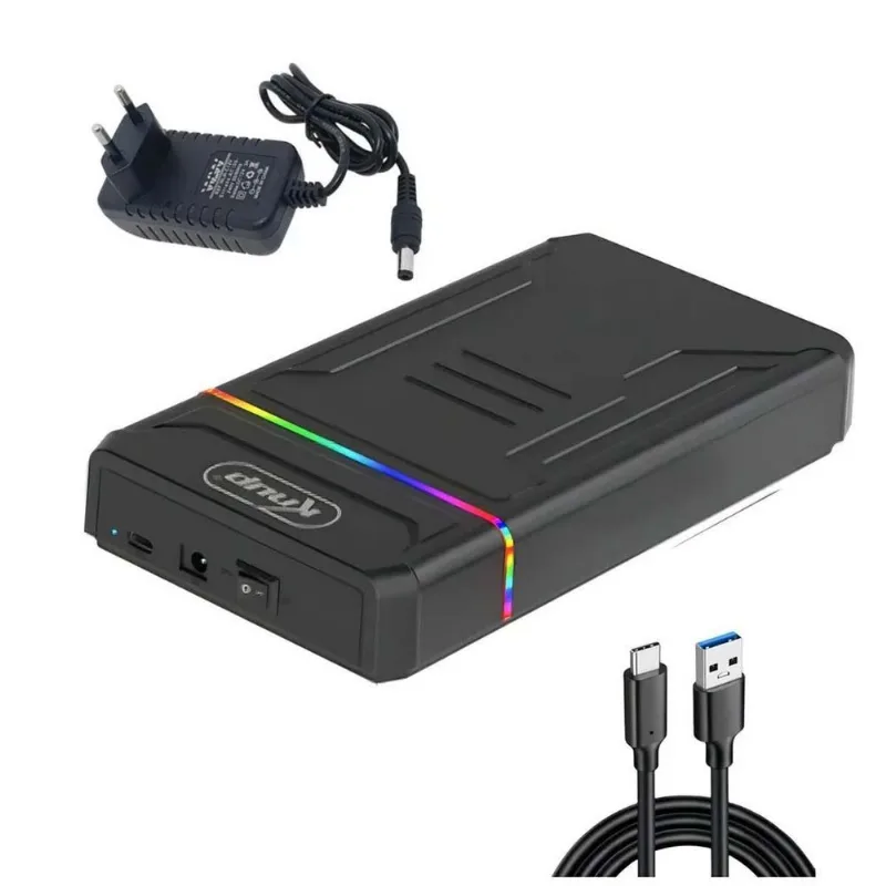 Case Para Hd Ssd 2.5 3.5 Sata Com Fonte Até 16tb Usb 3.0