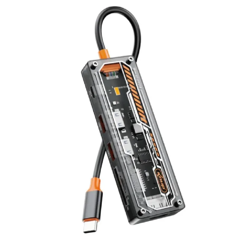 Hub Adaptador Type C + PD 3.0 + Hdmi 4K + Leitor de Cartão Windows/Mac