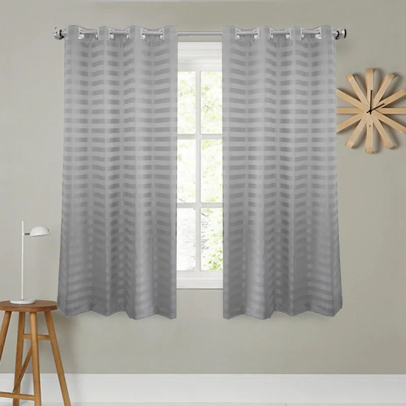 Cortina Tecido Jacquard 2.8 X 1.7 Cinza