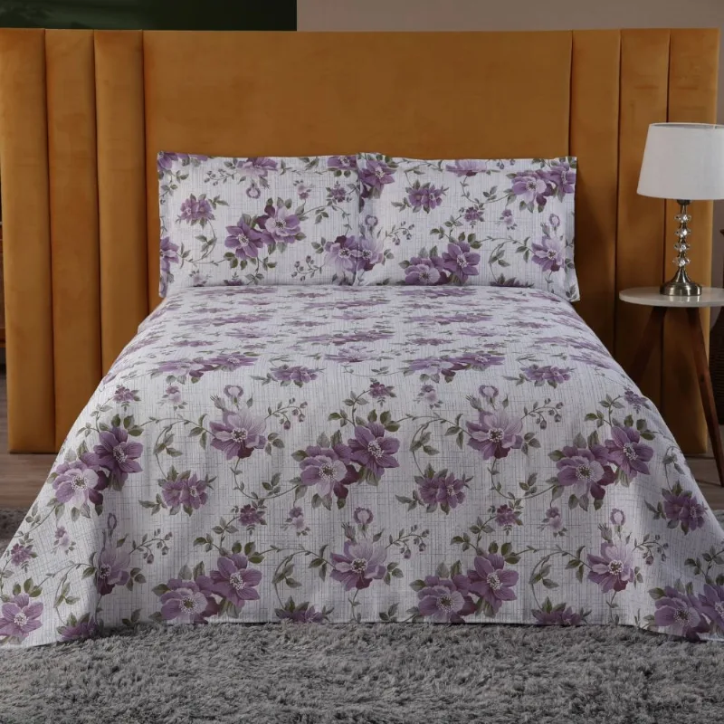 Colcha Imperio Estampado Floral Queen Casa Dona
