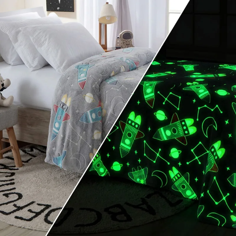 Manta Cobertor Infantil Brilha No Escuro Microfibra Super Macio Com Conforto Térmico Premium Casa Dona