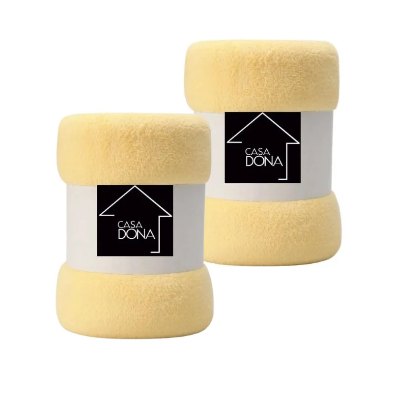 Kit 2 Mantas Cobertor Casal Microfibra Fleece Casa Dona