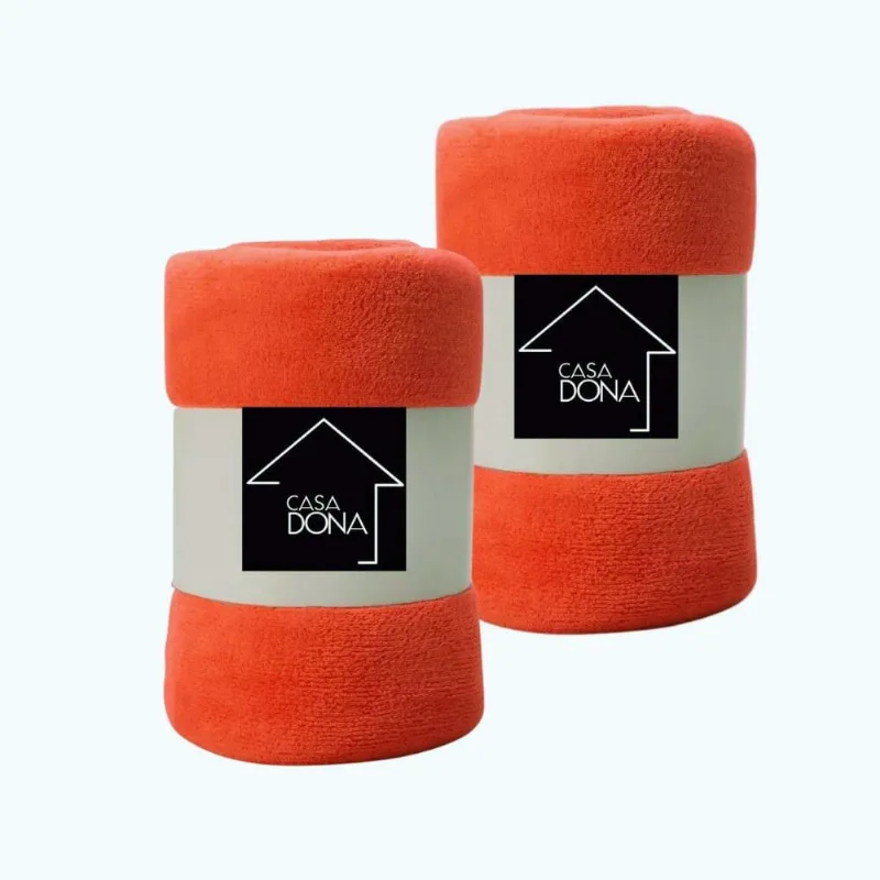 Kit 2 Mantas Cobertor Casal Microfibra Fleece Casa Dona