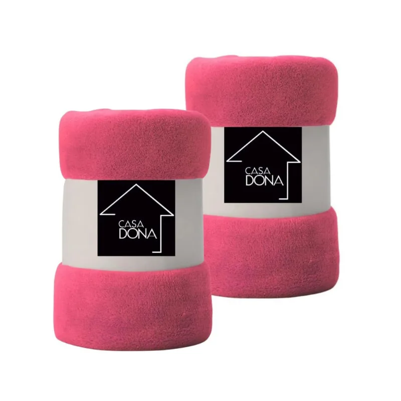 Kit 2 Mantas Cobertor Casal Microfibra Fleece Casa Dona