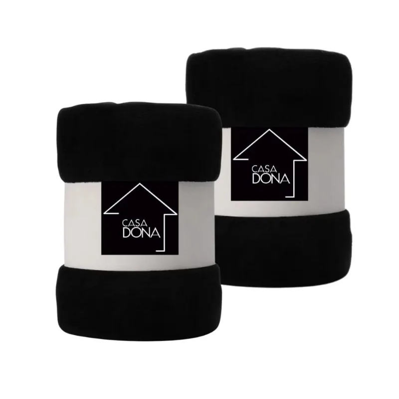 Kit 2 Mantas Cobertor Casal Microfibra Fleece Casa Dona