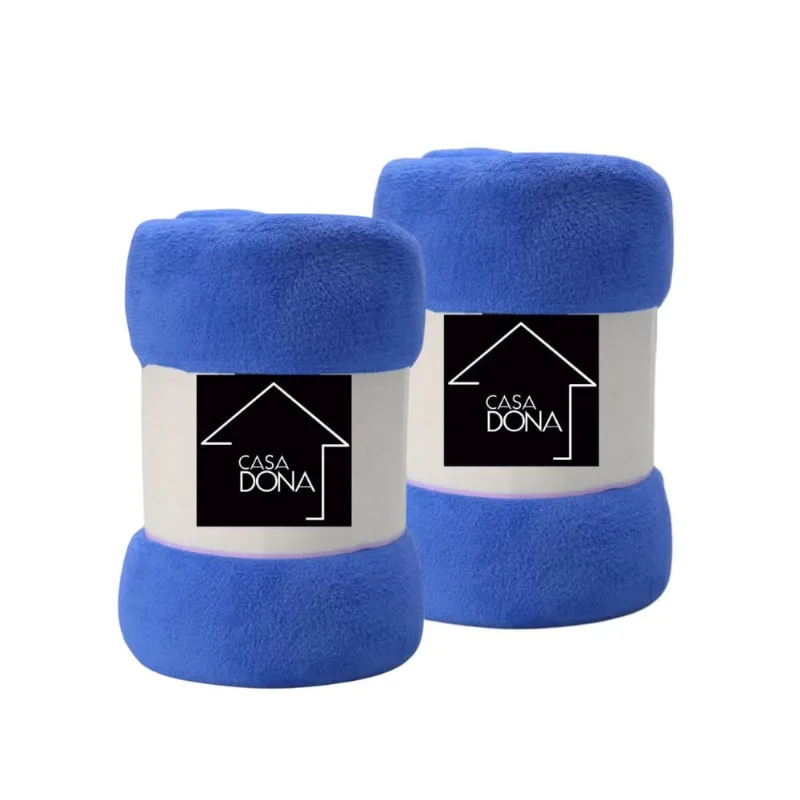 Kit 2 Mantas Cobertor Casal Microfibra Fleece Casa Dona
