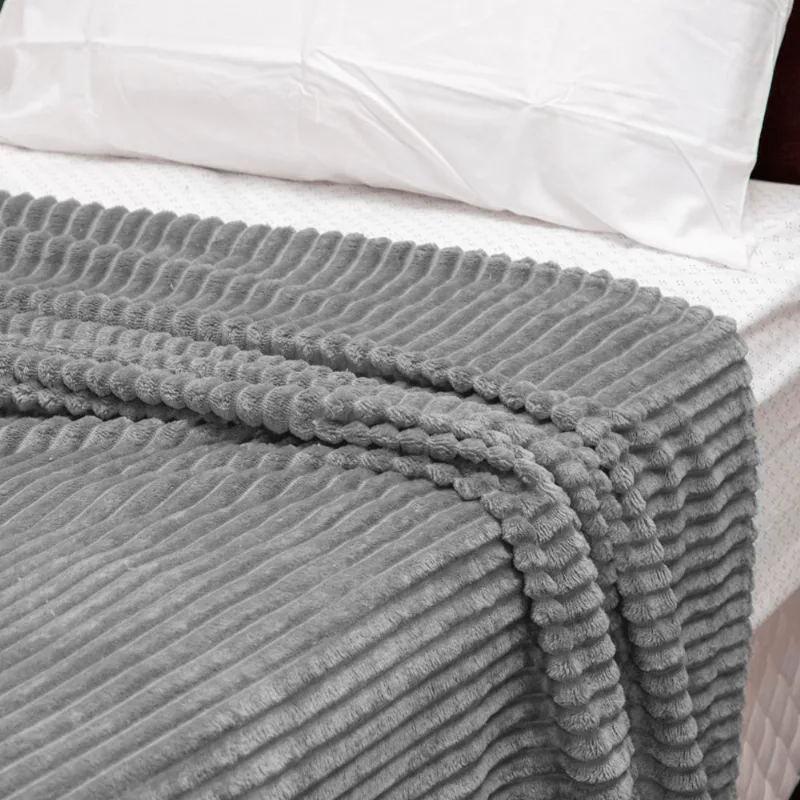 Cobertor Casal Manta Canelada Super Soft 1,80m X 2,0m
