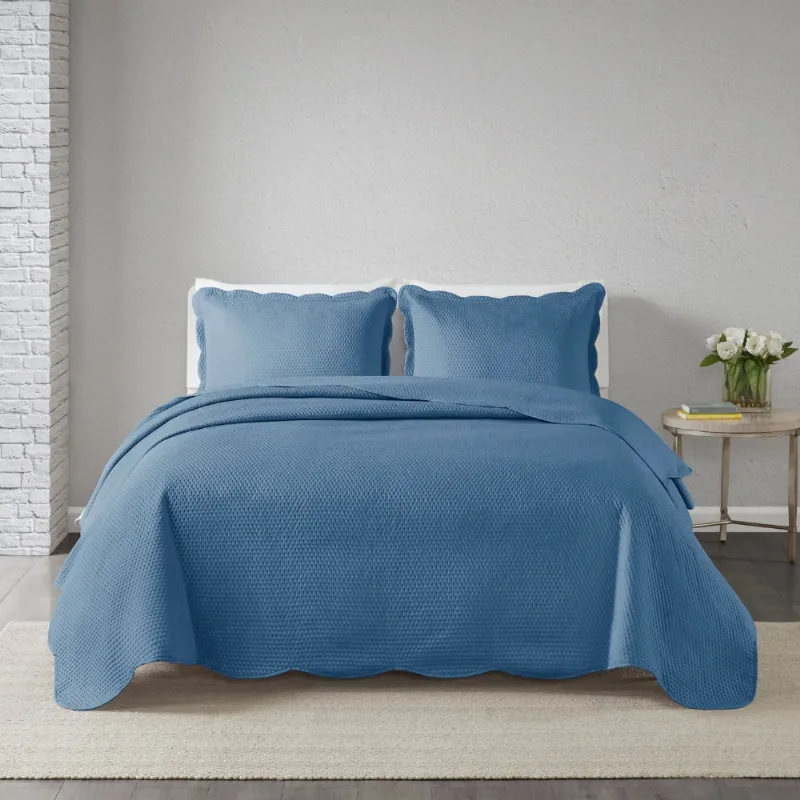 Colcha Cobre Leito Milão Queen 150 Fios Matelado Bolinha 3 Peças Dupla Face