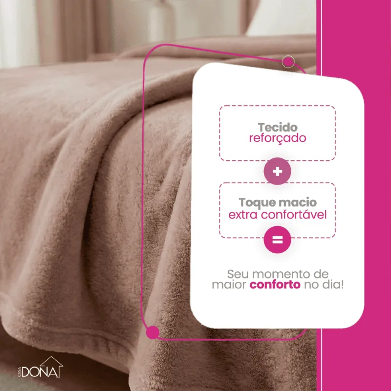 Kit 2 Manta Cobertor Casal Microfibra Super Macio Com Conforto Térmico