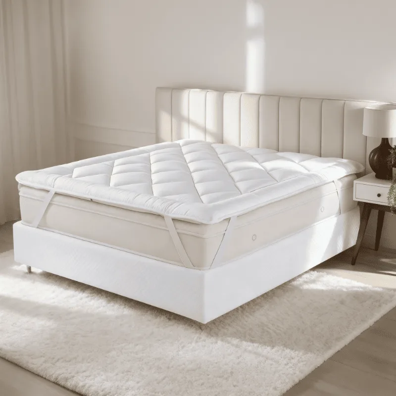 4 Pillow Protetor De Colchão Casa Dona Top 400 Fios Percal Hipoalérgico Super Macio Solteiro Casal Queen E King