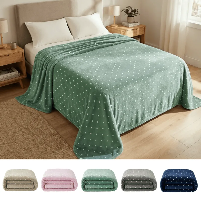 Manta Colcha Cobertor Casal Corttex Poá Sortida 180x220cm Microfibra Antialérgico Super Macio Premium
