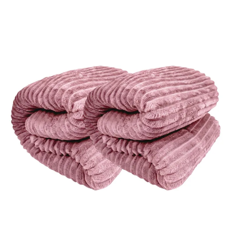 Manta Cobertor Casal Corttex Luster Canelada 180x220cm Microfibra Antialérgico Super Macio Premium