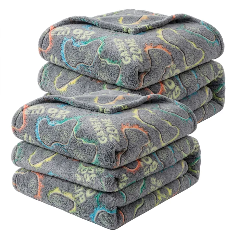Kit 2 Manta Cobertor Infantil Brilha No Escuro Microfibra Super Macio Com Conforto Térmico Premium Casa Dona