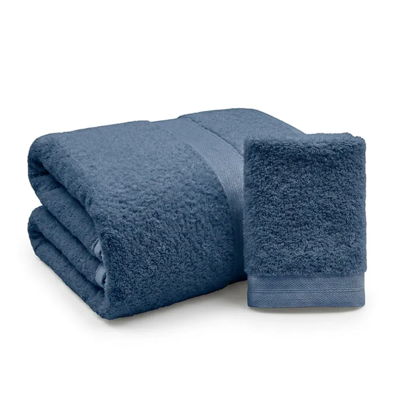 Jogo De Toalhas De Banho E Rosto Super Soft 2 Peças Algodão Super Macio Premium Casa Dona
