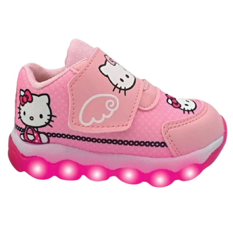 Tenis infantil LED mini-pé hello kitty