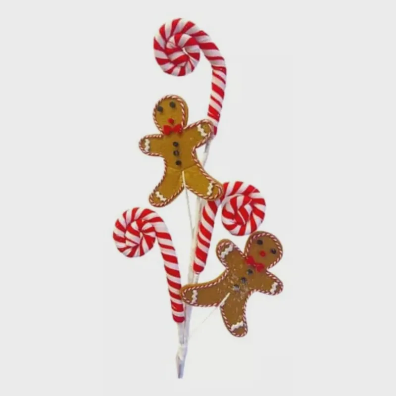 Galho Ginger Natalino 70cm FL1686 - Tok da Casa