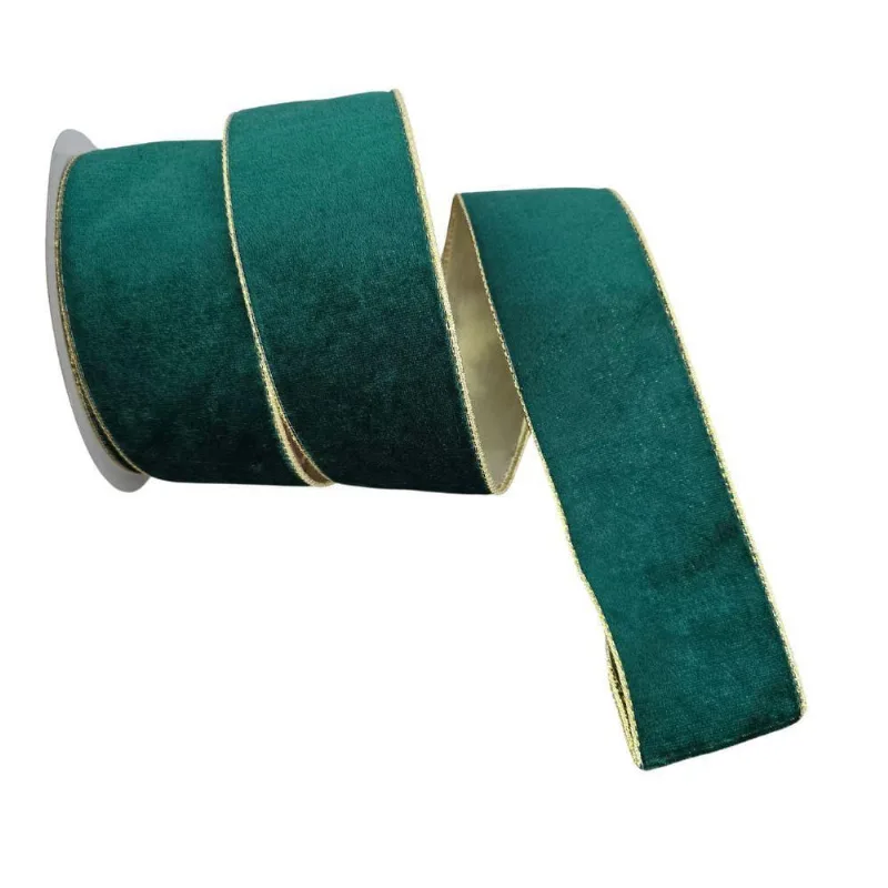 Fita Aramada Veludo Verde Comprimento 9.14m