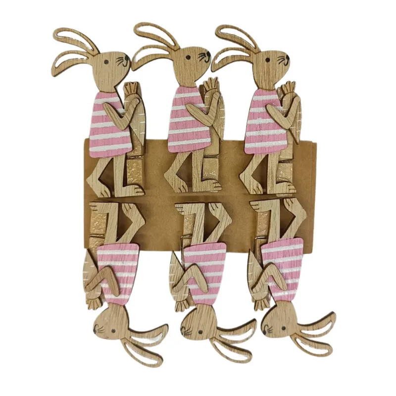 Grampo Decorativo Rosa 7cm C/6un