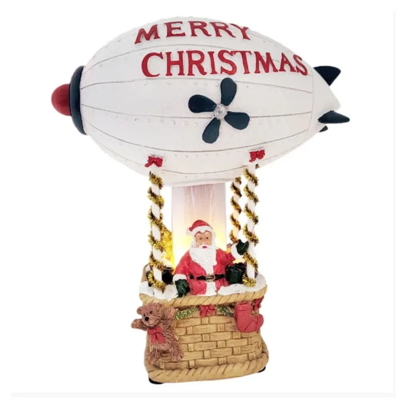 Enfeite Natalino Dirigível Papai Noel 24X12X23cm (MP)