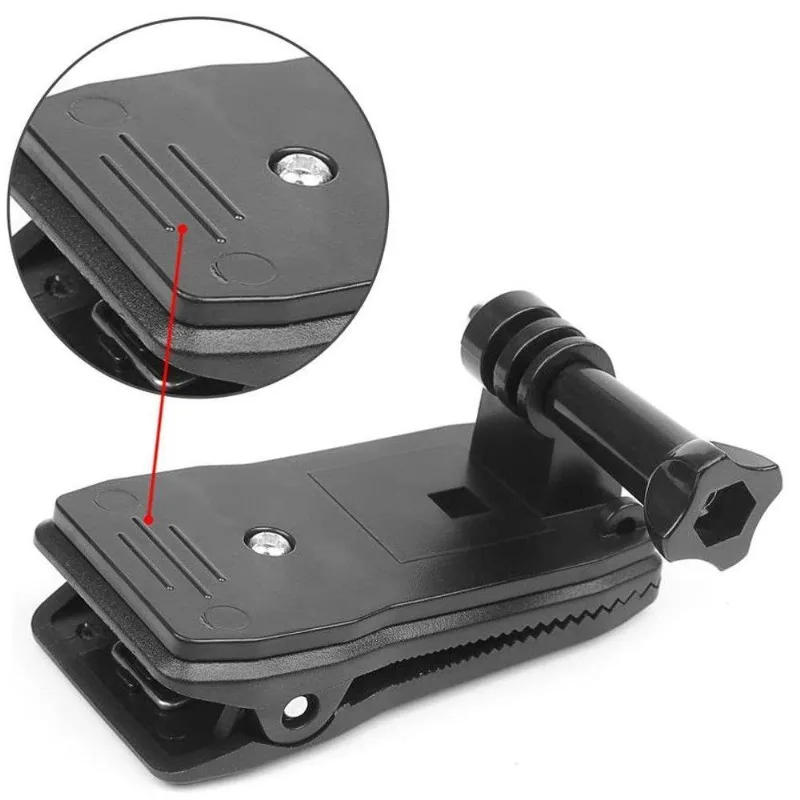 Presilha Grampo 360 Graus Para Câmeras Gopro, Sjcam, Xiaomi