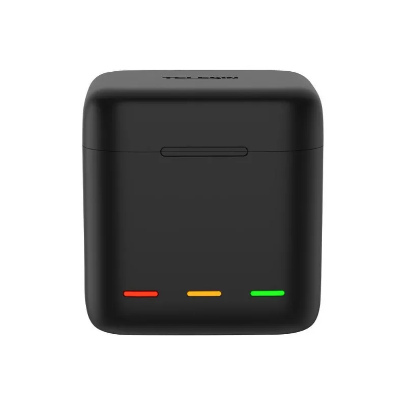 Carregador Triplo Telesin Gopro Hero 9 E 10 Black - Preto