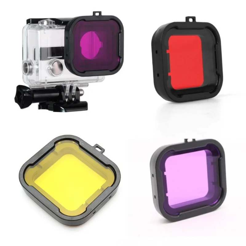 Kit 3 Filtros De Mergulho GoPro Hero 3+/4