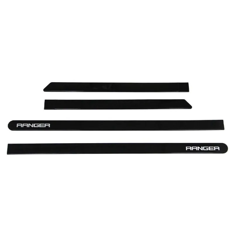 Jogo De Friso Lateral Pintado Preto Gales Ranger