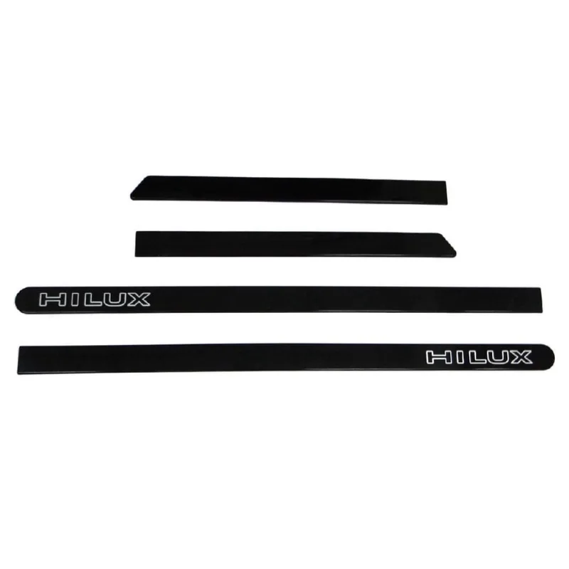 Jogo De Friso Lateral Pintado Preto Safira Hilux