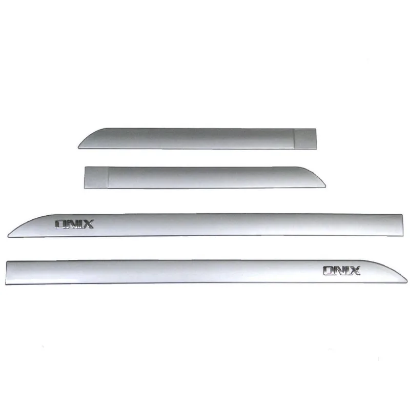 Jogo De Friso Lateral Cromado Prata Switchblade Onix