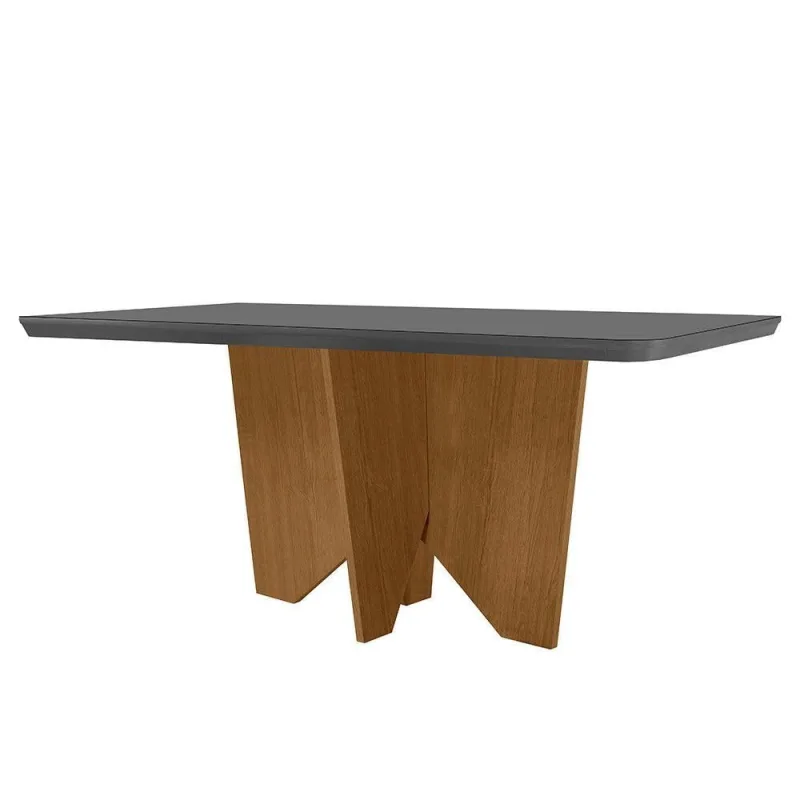 Mesa Sala De Jantar Evora 180cm Grafite - Moderna