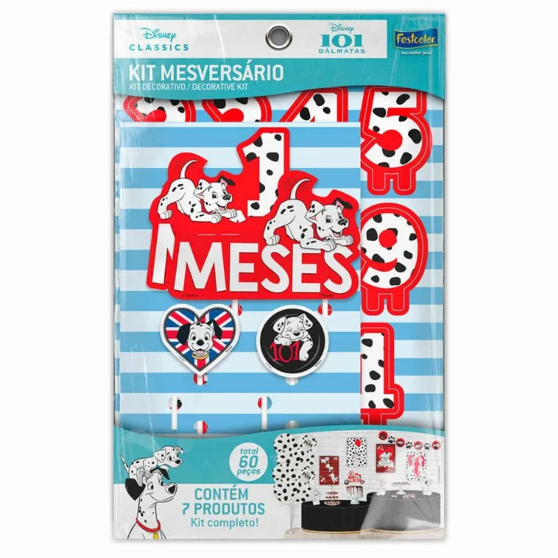 Kit Mesversário Festcolor 101 Dálmatas (MP)