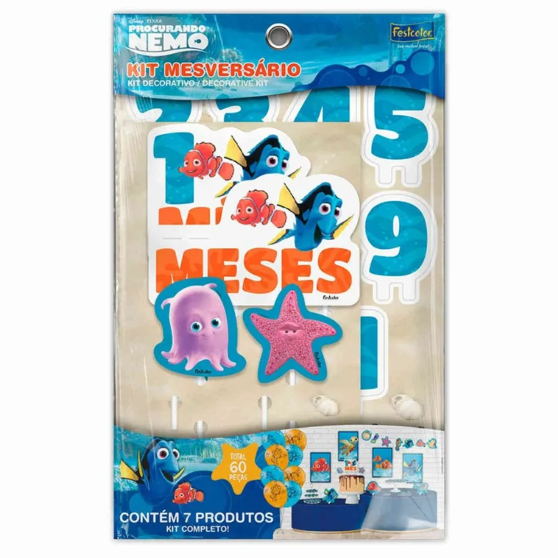 Kit Mesversário Festcolor Procurando Nemo (MP)