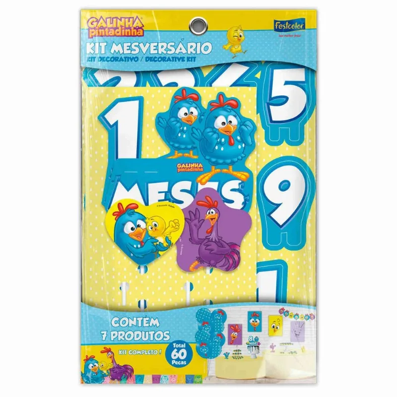 Kit Mesversário Festcolor Galinha Pintadinha (MP)