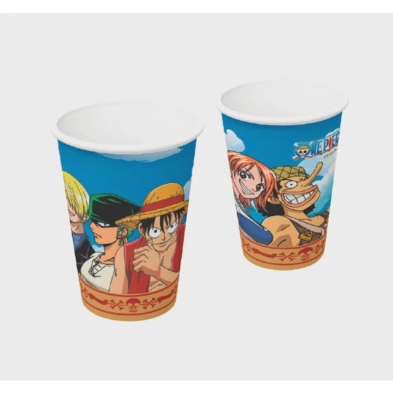 Copo Papel 200ml One Piece C/8 Festcolor