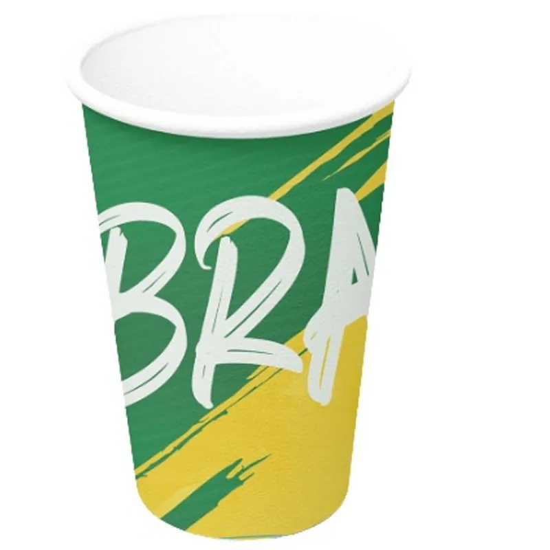 Copo de Papel 300ml Vai Brasil c/8un Festcolor