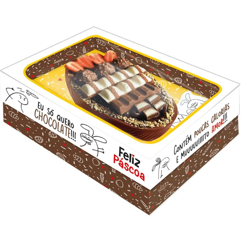 Caixa para Ovo de Páscoa Flork 100g/150g/250g Festcolor