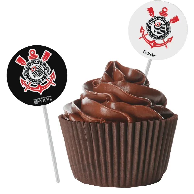 Topper p/ Doces Corinthians C/8 Festcolor