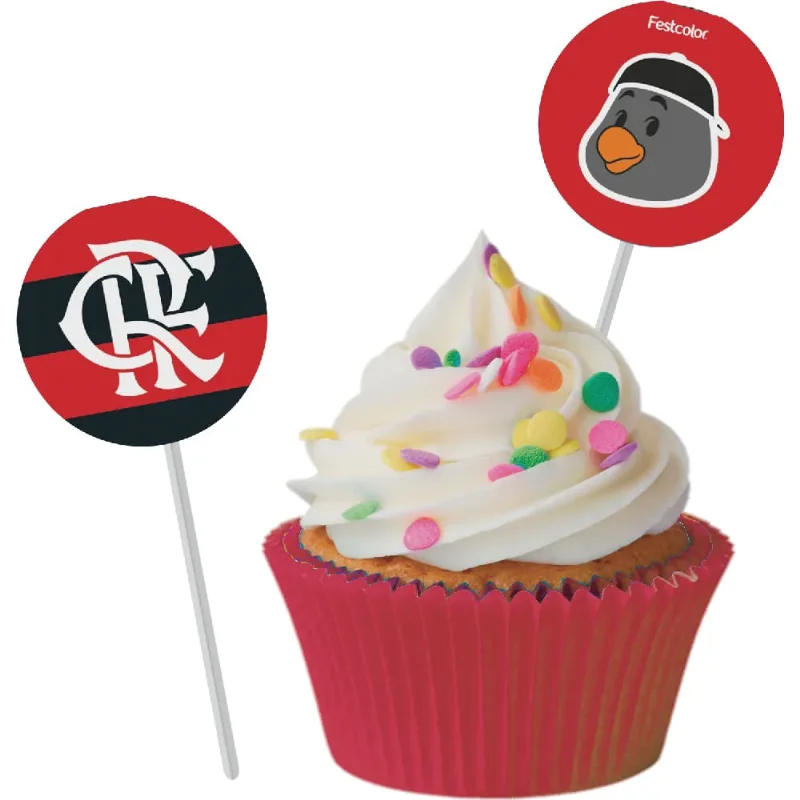 Topper p/ Doces Flamengo C/8 Festcolor