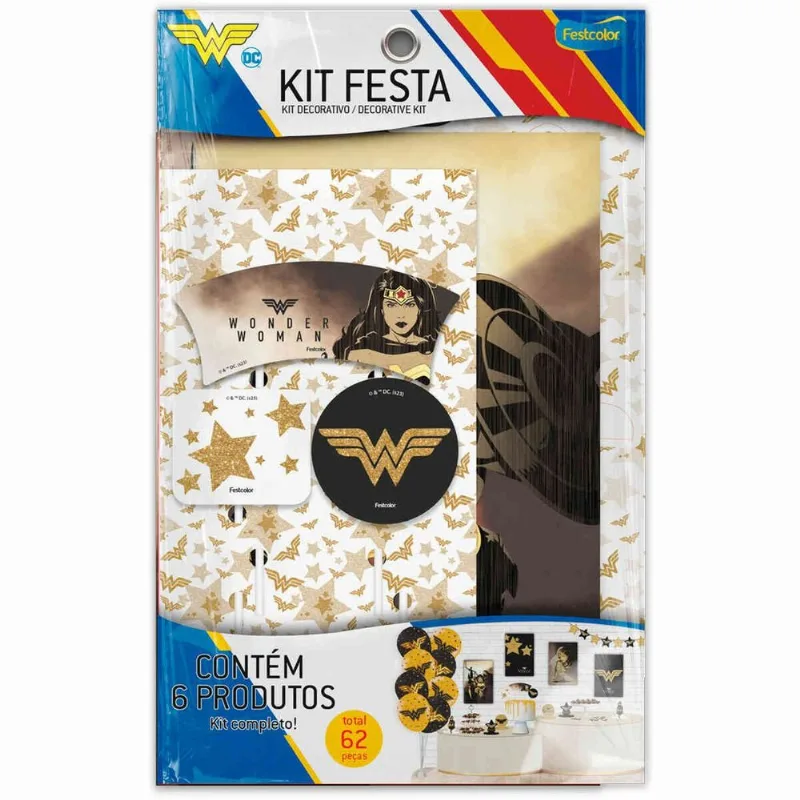 Kit Festcolor Festa Mulher Maravilha Luxo (MP)