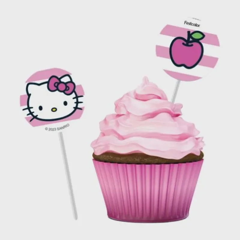 Topper P/doces Hello Kitty C/8 Festcolor