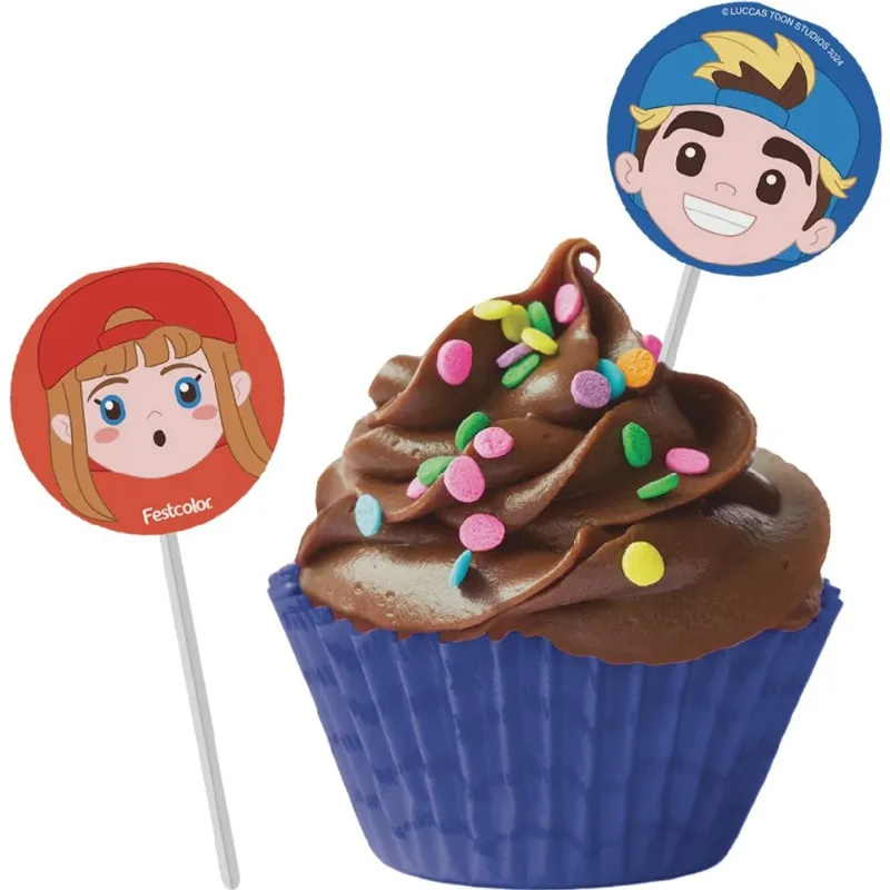 Topper p/ Doces Aventureiros C/8 Festcolor