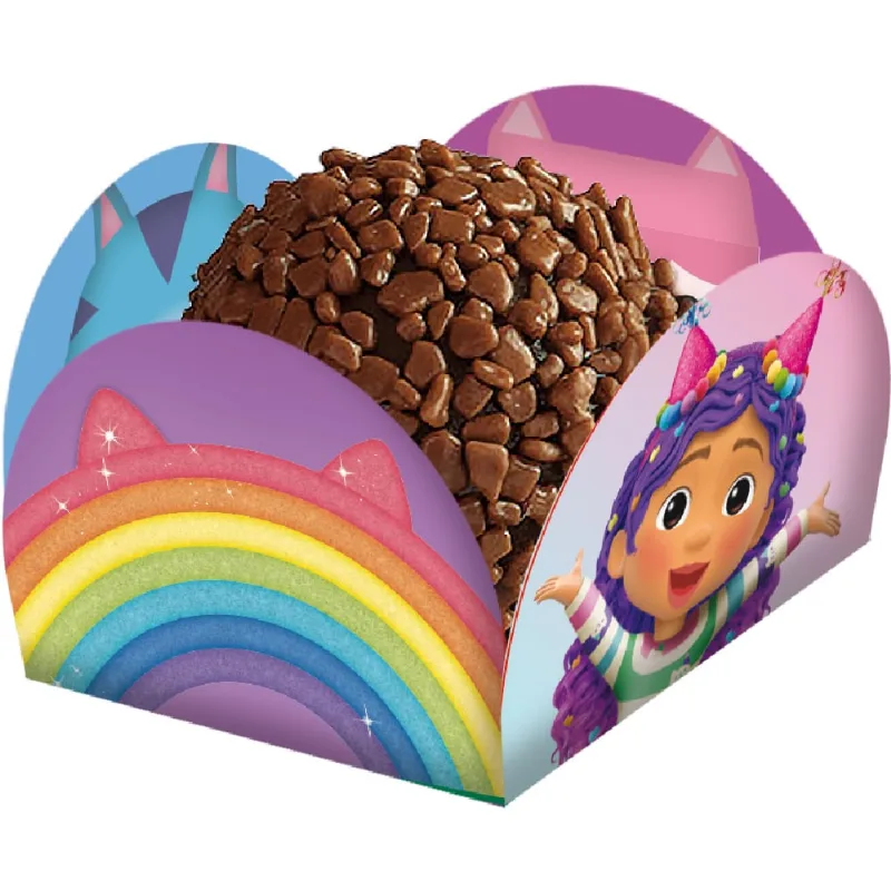 40 Forminha Doces A casa mágica Gabby Forma Docinhos Caixeta