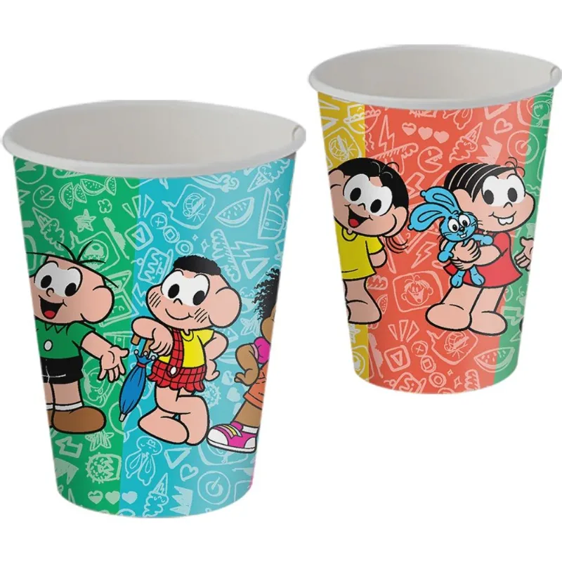 Copo Papel 200ml Turma Monica C/8 Festcolor