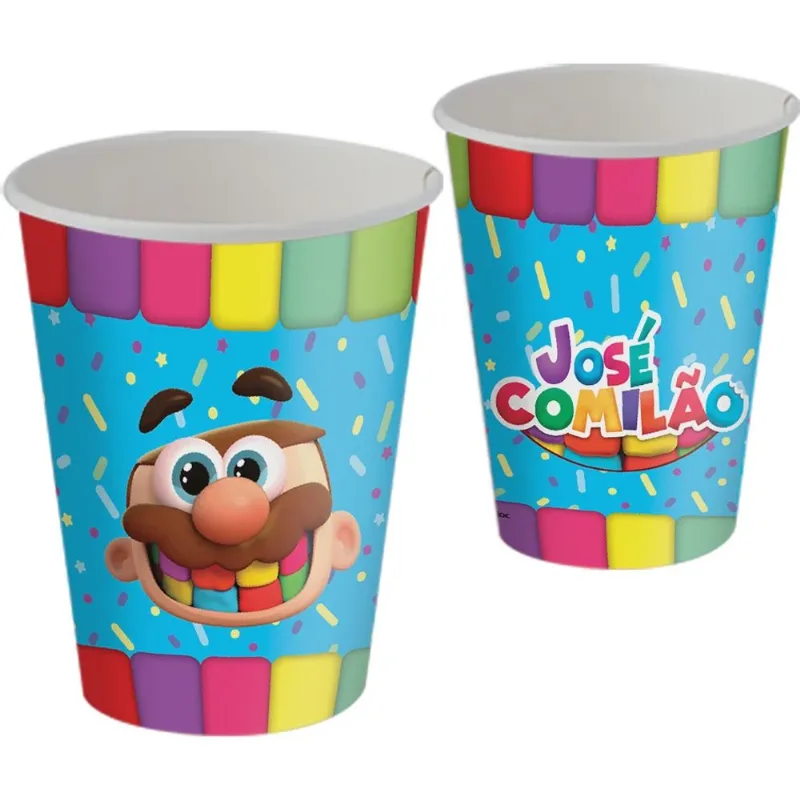 Copo Papel 200ml Jose Comilao C/8 Festcolor