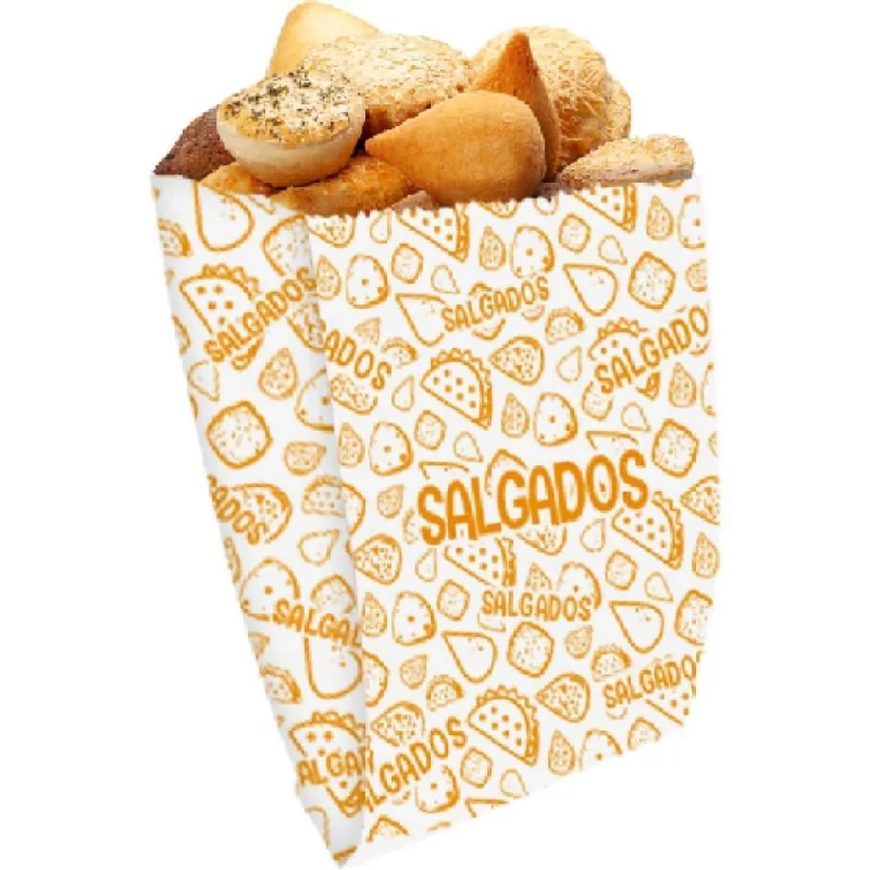 Embalagem para Alimentos Saco Fundo Salgados 18X11X5CM PCT.C/100 - Festcolor